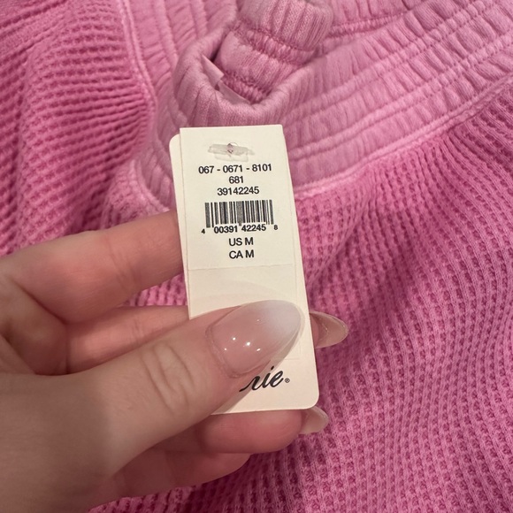 Aerie Pink Waffle Hoodie & Shorts Set - Picture 7 of 8